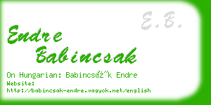 endre babincsak business card